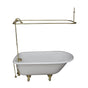 Barclay - Tub Kit 60'' CI Roll Top,Shower Unit, Supplies, Drain-PB - Polished Brass