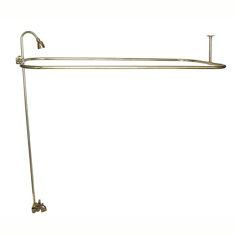 Tub Kit 60'' CI Roll Top,Shower Unit, Supplies, Drain-PB