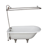 Barclay - Tub Kit 60'' CI Roll Top,Shower Unit, Supplies, Drain-PN - Polished Nickel
