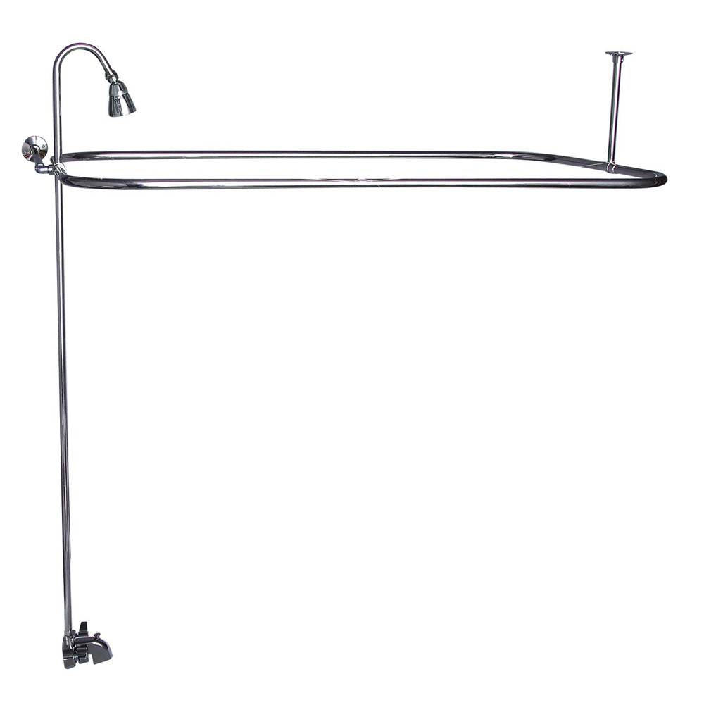 Tub Kit 60'' CI Roll Top,Shower Unit, Supplies, Drain-PB