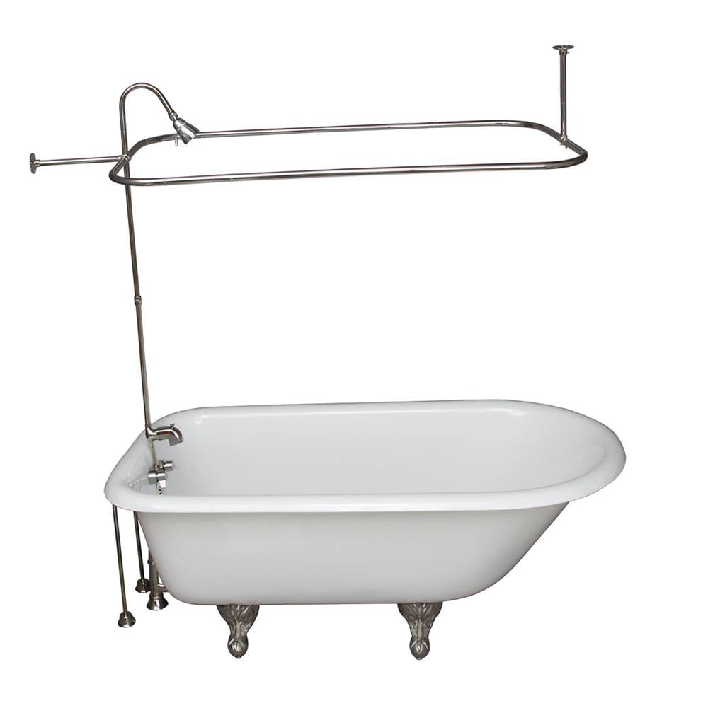 Barclay - Tub Kit 60'' CI Roll Top,Shower Unit, Supplies, Drain-PN - Polished Nickel