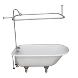Barclay - Tub Kit 60'' CI Roll Top,Shower Unit, Supplies, Drain-PN - Polished Nickel