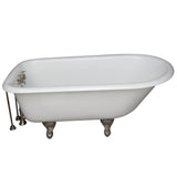 Barclay - Tub Kit 60'' CI Roll Top, Tub Filler, Supplies, Drain-PN - Polished Nickel