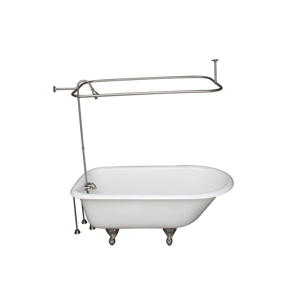 Barclay - Tub Kit 60'' CI Roll Top,Shower Unit, Supplies, Drain-BN