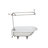 Barclay - Tub Kit 60'' CI Roll Top,Shower Unit, Supplies, Drain-BN