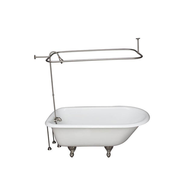Barclay - Tub Kit 60'' CI Roll Top,Shower Unit, Supplies, Drain-BN