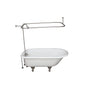 Barclay - Tub Kit 60'' CI Roll Top,Shower Unit, Supplies, Drain-BN