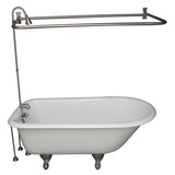 Barclay - Tub Kit 60'' CI Roll Top,Shower Unit, Supplies, Drain-BN