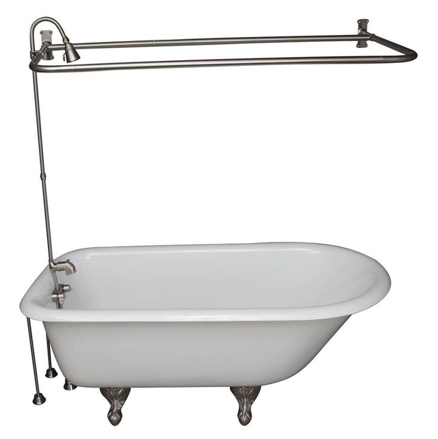 Barclay - Tub Kit 60'' CI Roll Top,Shower Unit, Supplies, Drain-BN