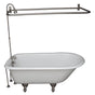Barclay - Tub Kit 60'' CI Roll Top,Shower Unit, Supplies, Drain-BN
