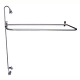 Tub Kit 60'' CI Roll Top,Shower Unit, Supplies, Drain-BN
