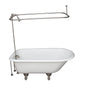 Barclay - Tub Kit 60'' CI Roll Top,Shower Unit, Supplies, Drain-BN