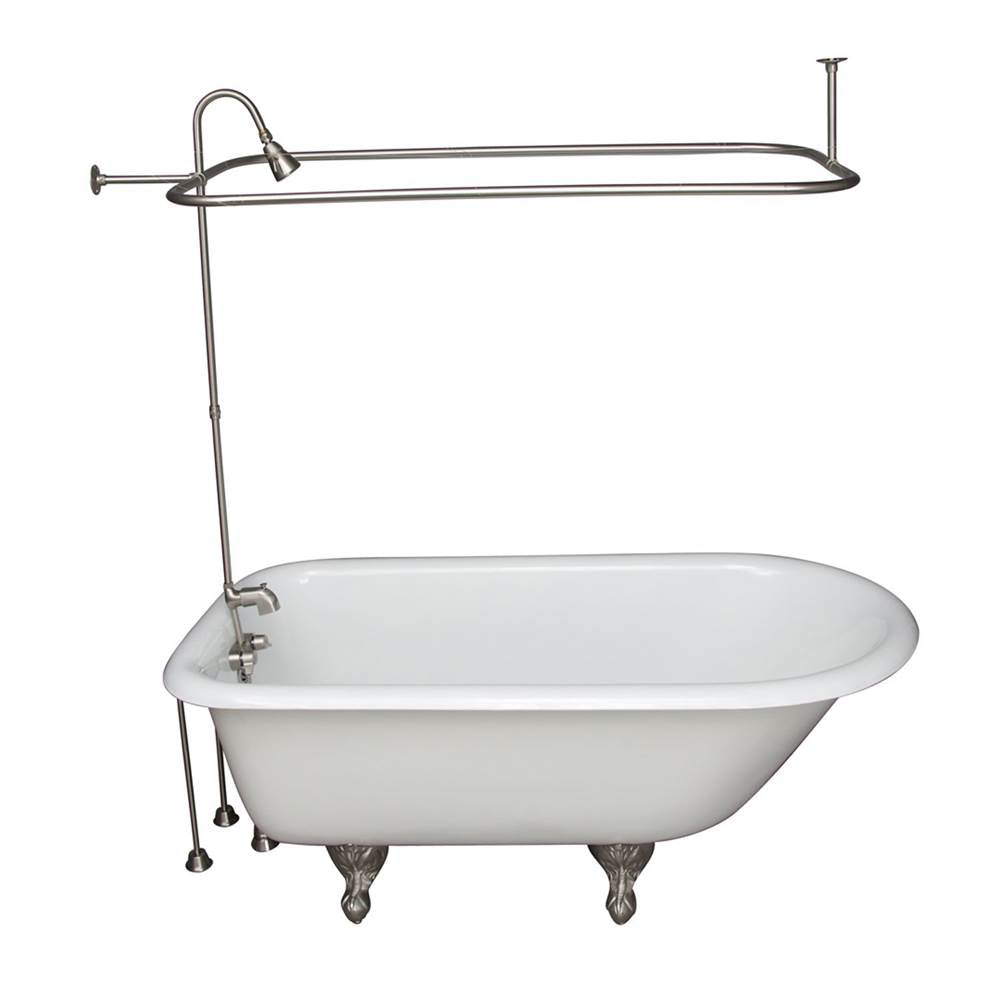Barclay - Tub Kit 60'' CI Roll Top,Shower Unit, Supplies, Drain-BN