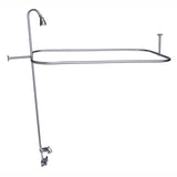 Tub Kit 60'' CI Roll Top,Shower Unit, Supplies, Drain-BN