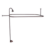 Tub Kit 67'' CI Roll Top,Shower Unit, Supplies, Drain-ORB