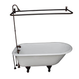 Barclay - Tub Kit 67'' CI Roll Top,Shower Unit, Supplies, Drain-ORB - Oil Rubbed Bronze