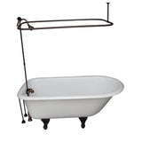 Barclay - Tub Kit 67'' CI Roll Top,Shower Unit, Supplies, Drain-ORB - Oil Rubbed Bronze