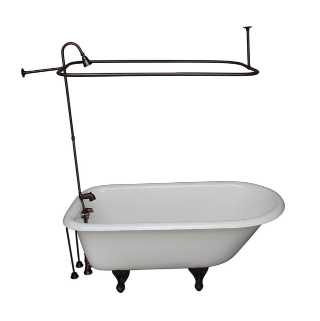 Barclay - Tub Kit 67'' CI Roll Top,Shower Unit, Supplies, Drain-ORB - Oil Rubbed Bronze