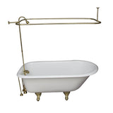 Barclay - Tub Kit 67'' CI Roll Top,Shower Unit, Supplies Drain-PB - Polished Brass