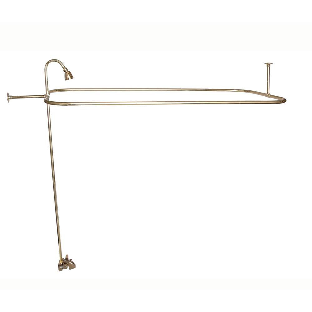 Tub Kit 67'' CI Roll Top,Shower Unit, Supplies Drain-PB