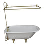 Barclay - Tub Kit 67'' CI Roll Top,Shower Unit, Supplies, Drain-PB - Polished Brass