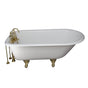 Barclay - Tub Kit 67'' CI Roll Top, Tub Filler, Supplies, Drain-PB - Polished Brass
