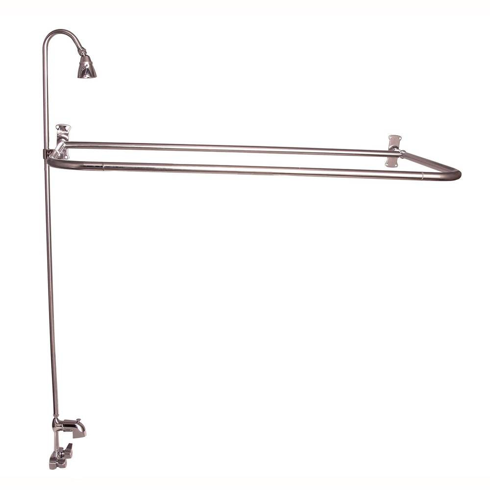 Tub Kit 67'' CI Roll Top,Shower Unit, Supplies, Drain-PB