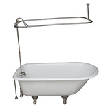 Barclay - Tub Kit 67'' CI Roll Top,Shower Unit, Supplies, Drain-PN - Polished Nickel