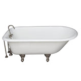 Barclay - Tub Kit 67'' CI Roll Top,Tub Filler, Supplies, Drain-PN - Polished Nickel