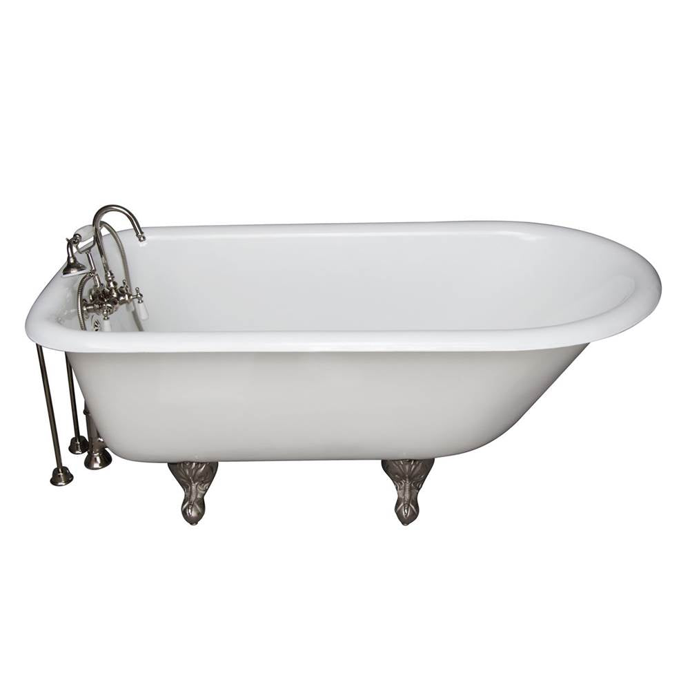 Barclay - Tub Kit 67''CI Roll Top,Tub Filler, Supplies, Drain-PN - Polished Nickel