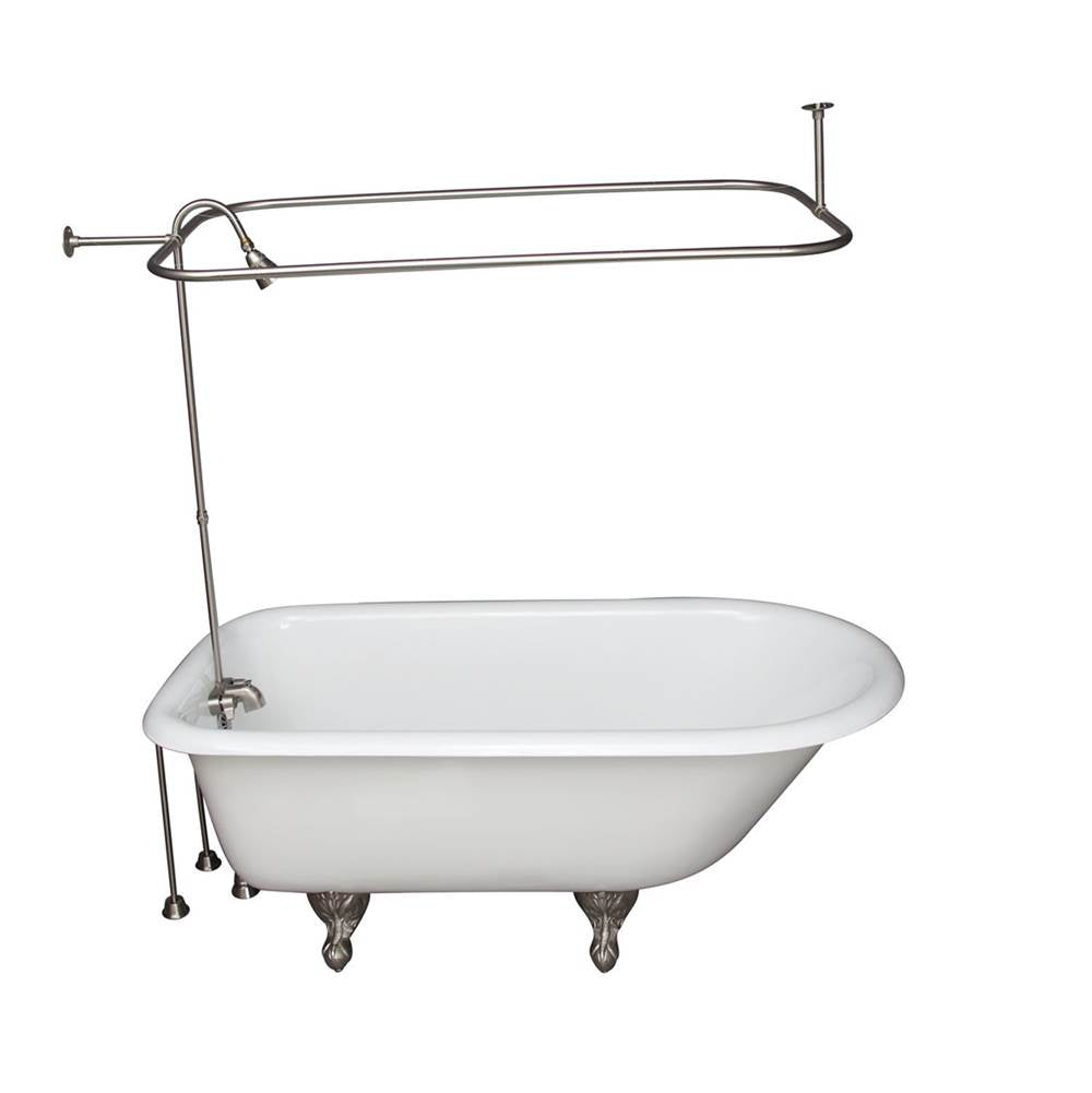Barclay - Tub Kit 67'' CI Roll Top,Shower Unit, Supplies, Drain-BrNkl