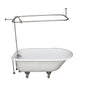 Barclay - Tub Kit 67'' CI Roll Top,Shower Unit, Supplies, Drain-BrNkl