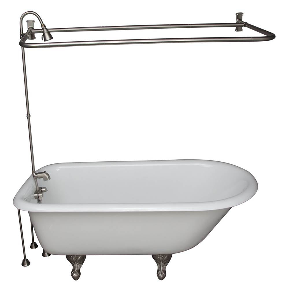 Barclay - Tub Kit 67'' CI Roll Top,Shower Unit, Supplies, Drain-BrNkl