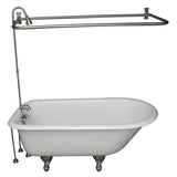 Barclay - Tub Kit 67'' CI Roll Top,Shower Unit, Supplies, Drain-BrNkl