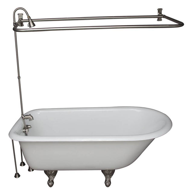 Barclay - Tub Kit 67'' CI Roll Top,Shower Unit, Supplies, Drain-BrNkl