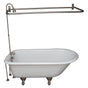 Barclay - Tub Kit 67'' CI Roll Top,Shower Unit, Supplies, Drain-BrNkl