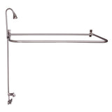 Tub Kit 67'' CI Roll Top,Shower Unit, Supplies, Drain-BrNkl