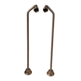 Tub Kit 67'' CI Roll Top,Shower Unit, Supplies, Drain-BrNkl