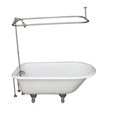 Barclay - Tub Kit 67'' CI Roll Top,Shower Unit, Supplies, Drain-BrNkl