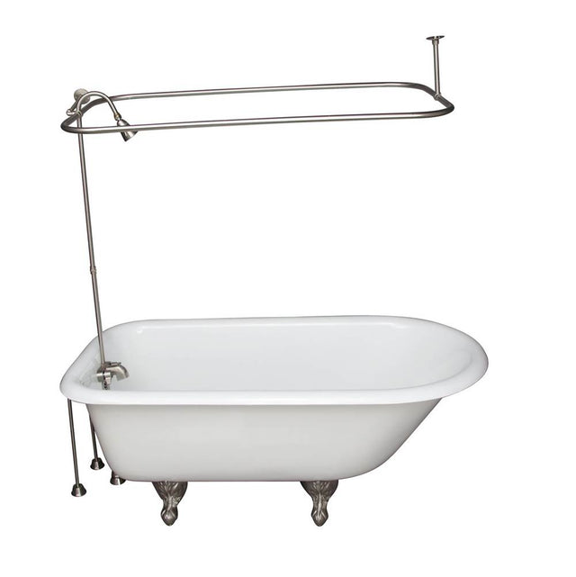 Barclay - Tub Kit 67'' CI Roll Top,Shower Unit, Supplies, Drain-BrNkl