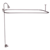 Tub Kit 67'' CI Roll Top,Shower Unit, Supplies, Drain-BrNkl