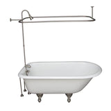 Barclay - Tub Kit 67'' CI Roll Top,Shower Unit, Supplies, Drain-BrNkl