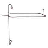 Tub Kit 67'' CI Roll Top,Shower Unit, Supplies, Drain-BrNkl