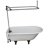 Barclay - Tub Kit 55'' CI Roll Top, Filler,Supplies,Drain-ORB - Oil Rubbed Bronze