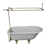 Barclay - Tub Kit 55'',CI Roll Top,Shwr Unit,Supplies,Drain-PB - Polished Brass