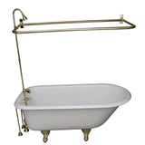 Barclay - Tub Kit 55'',CI Roll Top,Shwr Unit,Supplies,Drain-PB - Polished Brass