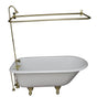 Barclay - Tub Kit 55'',CI Roll Top,Shwr Unit,Supplies,Drain-PB - Polished Brass