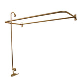 Tub Kit 55'',CI Roll Top,Shwr Unit,Supplies,Drain-PB