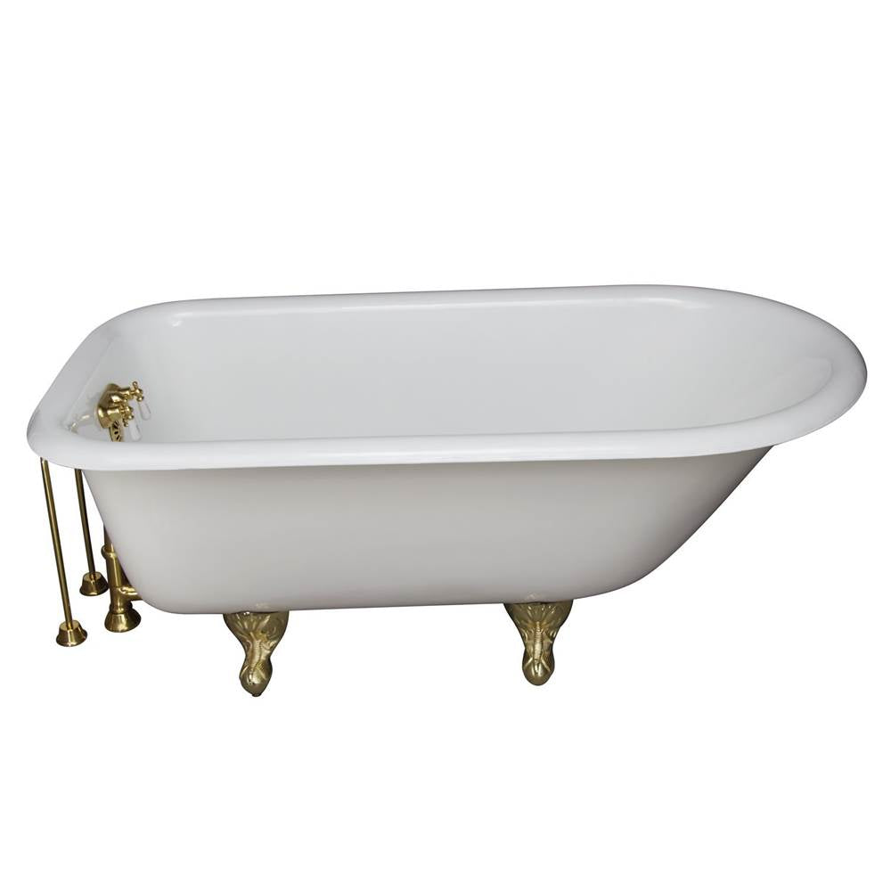 Barclay - Tub Kit 55'',CI Roll Top, Supplies,Drain-PB - Polished Brass