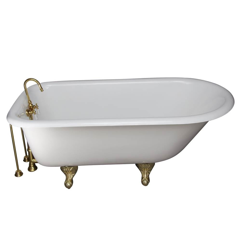 Barclay - Tub Kit 55'',CI Roll Top, Tub Filler,Supplies,Drain-PB - Polished Brass